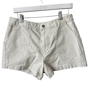 Patagonia Womens Stand Up Organic Cotton Shorts 3” Khaki Size 10